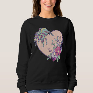 Sudadera Araña De Tarantula Con Corazón Y Flores
