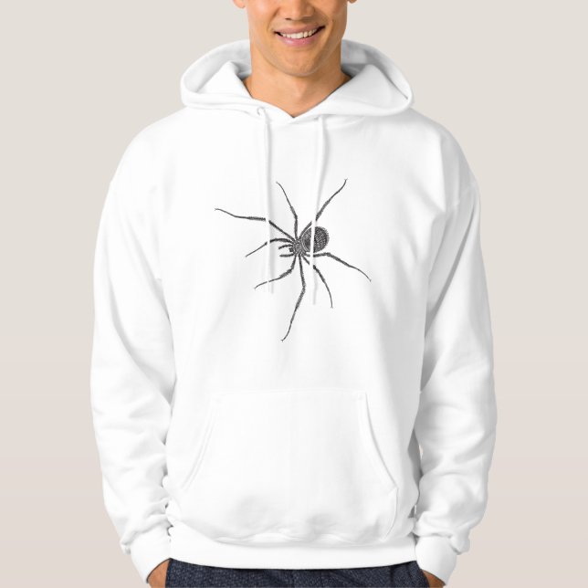 Sudadera Araña Negra de Patas Largas Arácnido Espeluznante (Anverso)