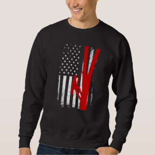 Sudadera Árbitro Patriótico Americano Bandera Árbol de Esca