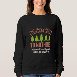Sudadera Árbol brilla y niños escuchan a nada enseñar