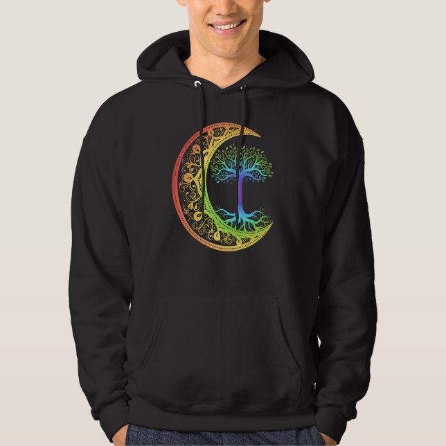 Sudadera Árbol Chakra De La Vida Mandala Zen Símbolo De Yog (Anverso)