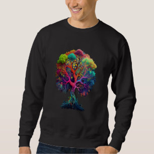 Sudadera Árbol colorido de la vida bosque celta conservació