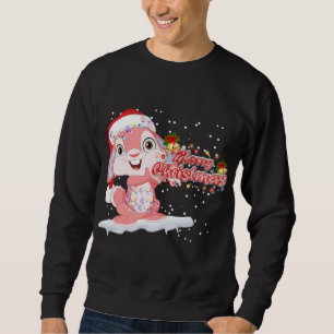 Sudadera Árbol de alumbrado de Navidad Santa Hat Conejo Bun