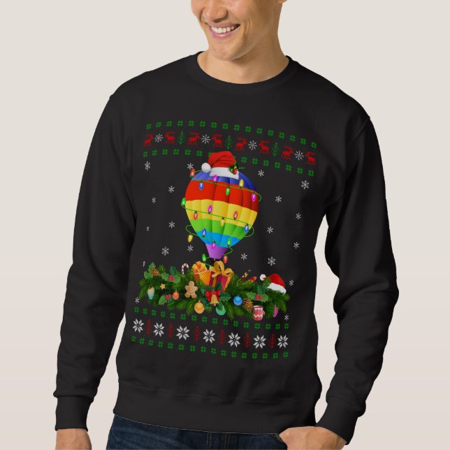 Sudadera Árbol de alumbrado navideño Chihio de globo aerost (Anverso)