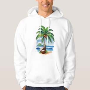 Sudadera Árbol de coco isla tropical