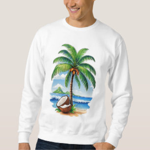 Sudadera Árbol de coco isla tropical