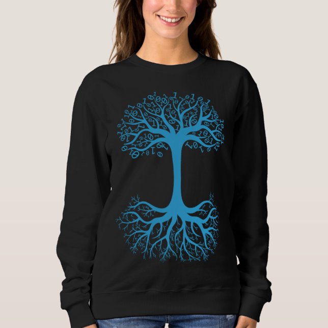 Sudadera Árbol de código binario  Informática Desarrollo de (Anverso)