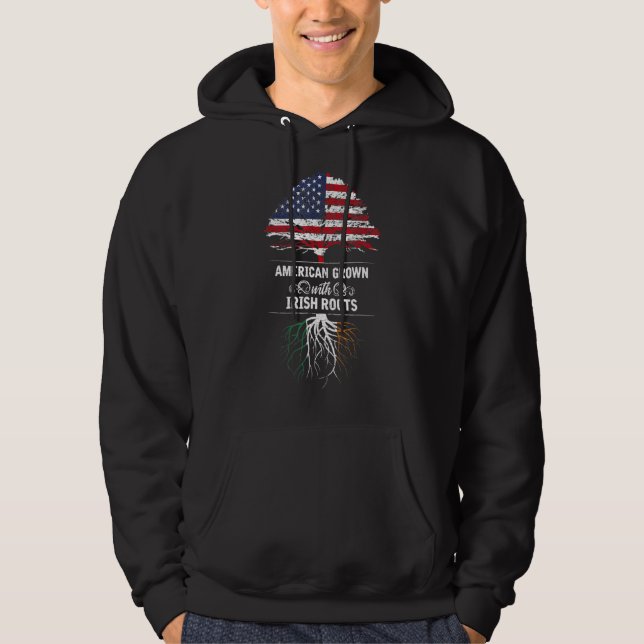 Sudadera Árbol De Familia Americano De Raíces Irlandesas Cr (Anverso)