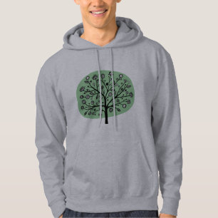 Sudadera Árbol de Flor Estilizado - Verde Desvanecido
