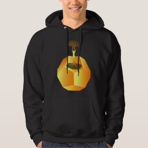 Sudadera árbol de forma de polígono de geometría sagrada