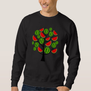Sudadera Árbol de frutas de sandía Cuidada de verano tropic