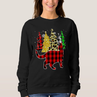 Sudadera Árbol de gato a cuadros de búfalo de Navidad Pijam