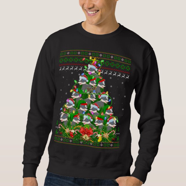 Sudadera Árbol de iluminación de navidad más fuerte Santa B (Anverso)