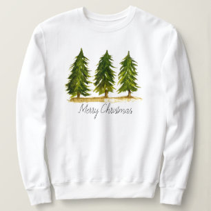 Sudadera Árbol de invierno Feliz Navidad Moderno guión Cuto