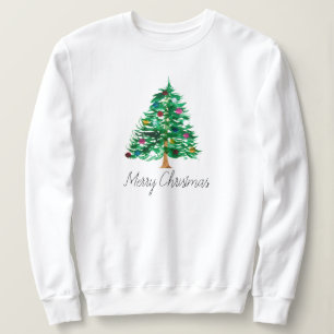 Sudadera Árbol de invierno Feliz Navidad Moderno guión Cuto
