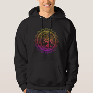 Sudadera Árbol de la Vida Fases de la Luna Creciente Mandal