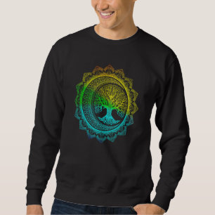 Sudadera Árbol De La Vida Fases De La Luna Cresiente Mandal