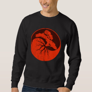 Sudadera Árbol de la Vida Yin Yang Yoga Yoga Retro Abanico