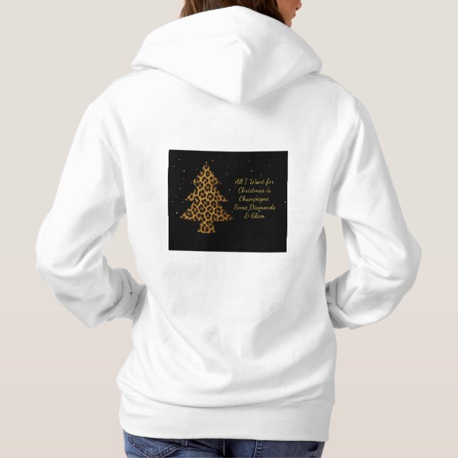 Sudadera Árbol de leopardo de vacaciones chic  (Reverso)