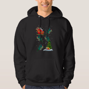 Sudadera Árbol de Luces Divertidas de Navidad Santa Montand