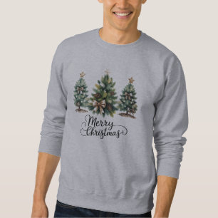 Sudadera Árbol de Navidad Alegre Leopardo Coquette Lazo Nav