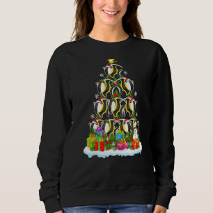Sudadera Árbol de Navidad Angelfish Iluminación de Santa An