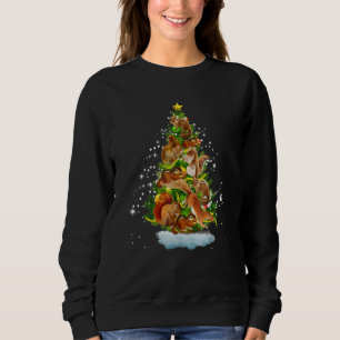 Sudadera Árbol de Navidad Ardilla Lindo Pijama de Navidad