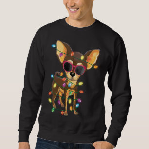 Sudadera Árbol de Navidad Chihuahua enciende a Perro Mamá P