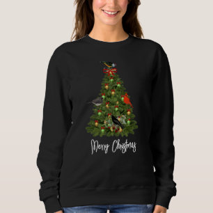 Sudadera Árbol de Navidad con vacaciones de pájaros
