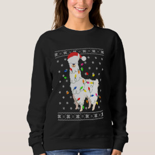 Sudadera Árbol de Navidad de Alpaca Divertido Navidades feo