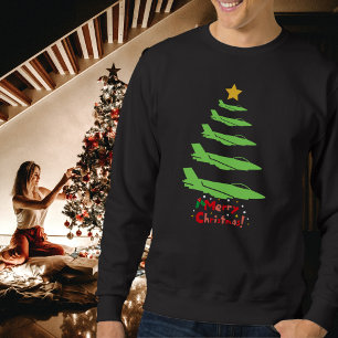 Sudadera Árbol de Navidad de Aviones Militares Aviación WW2