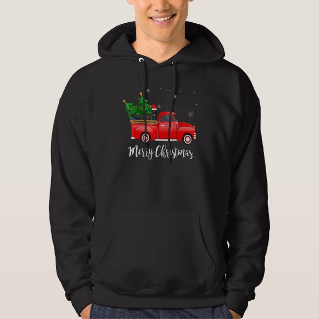 Sudadera Árbol de Navidad de Camión Rojo de Recuperación Pl (Anverso)