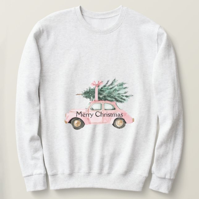 Sudadera Árbol de Navidad de coches (Anverso del diseño)