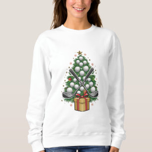 Sudadera Árbol de Navidad de equipo de golf Navidad Golf