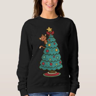 Sudadera Árbol de Navidad de escalada de gato - Gatito lind