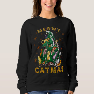 Sudadera Árbol de Navidad de Gato Meowy Catmas  Navidad