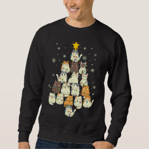 Sudadera Árbol de Navidad de gatos divertidos