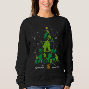 Sudadera Árbol de Navidad de Hockey Retro Jugador de Hockey