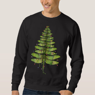 Sudadera Árbol de navidad de la libélula de los insectos de