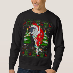 Sudadera Árbol de navidad de Narwhal que coincide con Santa