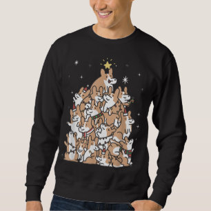 Sudadera Árbol De Navidad De Perro Corgi Raza Feliz Navidad