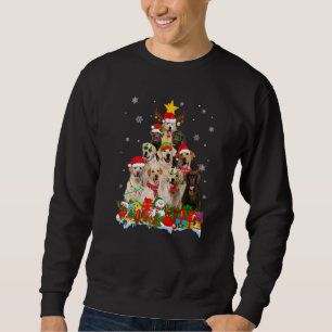 Sudadera Árbol de Navidad de perro de Labrador enciende Nav