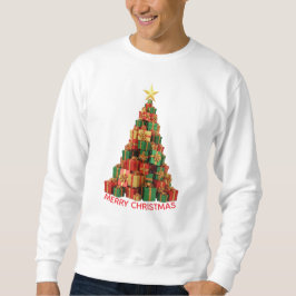 Sudadera Árbol de Navidad de regalos apilados