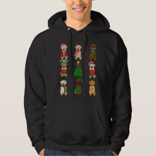 Sudadera Árbol de Navidad de Santa Labrador enciende reno E