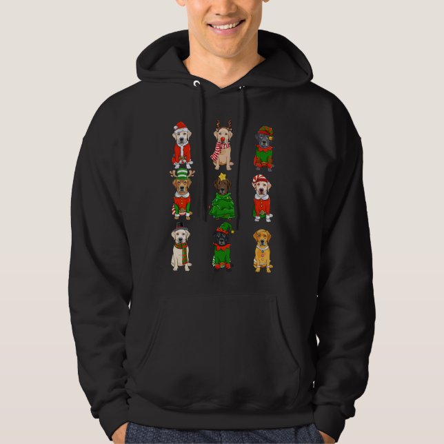 Sudadera Árbol de Navidad de Santa Labrador enciende reno E (Anverso)