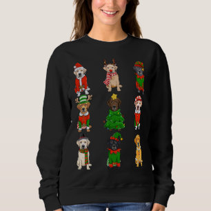 Sudadera Árbol de Navidad de Santa Labrador enciende reno E