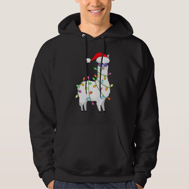 Sudadera Árbol de Navidad de Santa Llama enciende Navidad (Anverso)