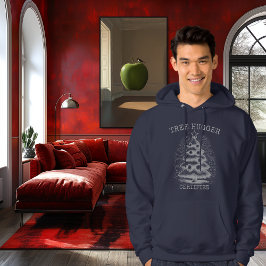 Sudadera Árbol de Navidad de semitono retro plateado