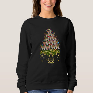Sudadera Árbol de Navidad de un gato curl americano ilumina
