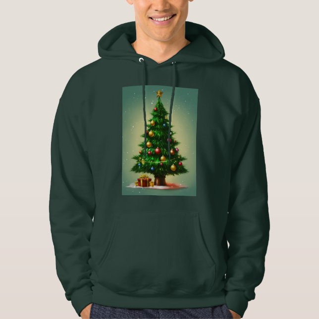 Sudadera árbol de navidad diseñado (Anverso)